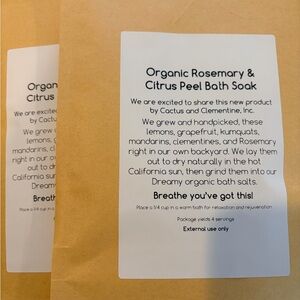 Organic Rosemary & Citrus Peel Bath Soak